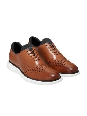 Mens Cole Haan 2.Zerogrand Lined Laser Wingtip - British Tan, Sz 11.5 C27879